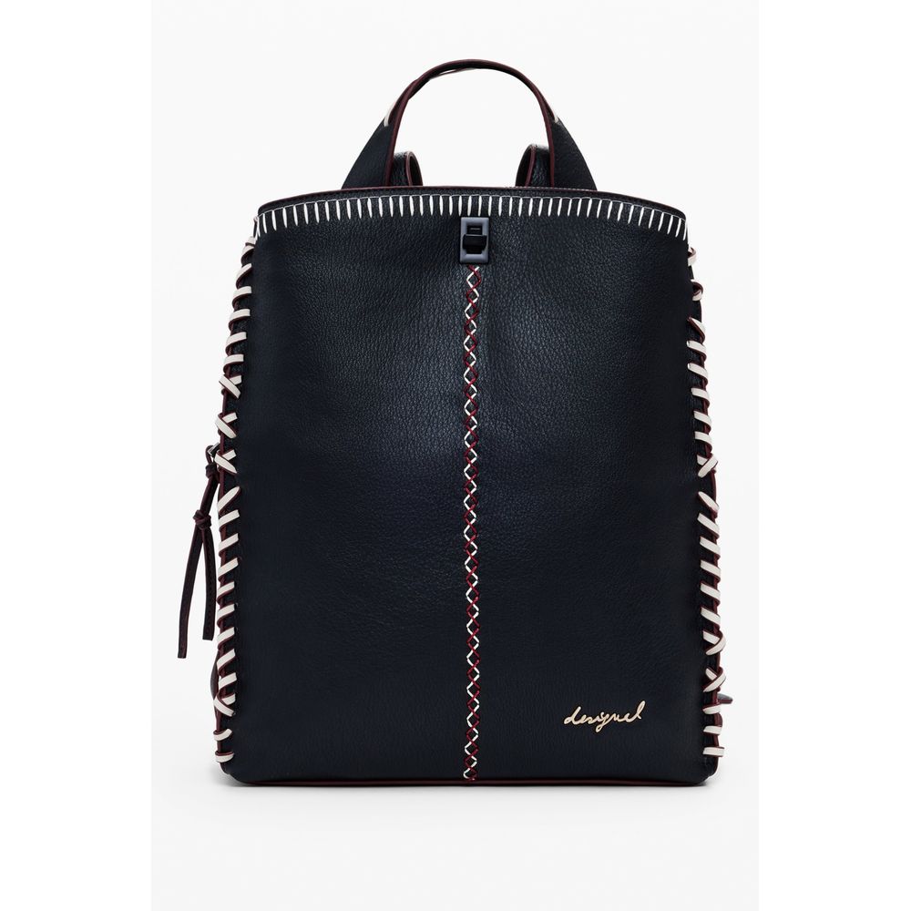 Black Polyethylene Women Backpack Desigual