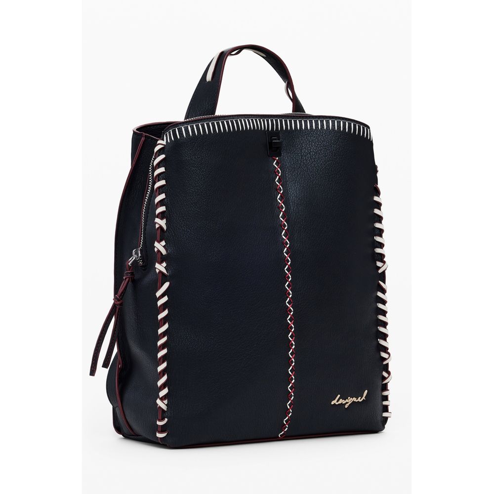 Black Polyethylene Women Backpack Desigual