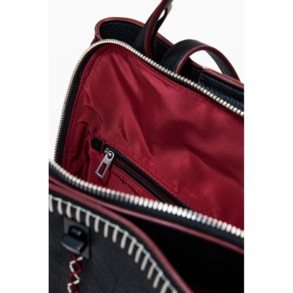 Black Polyethylene Women Backpack Desigual