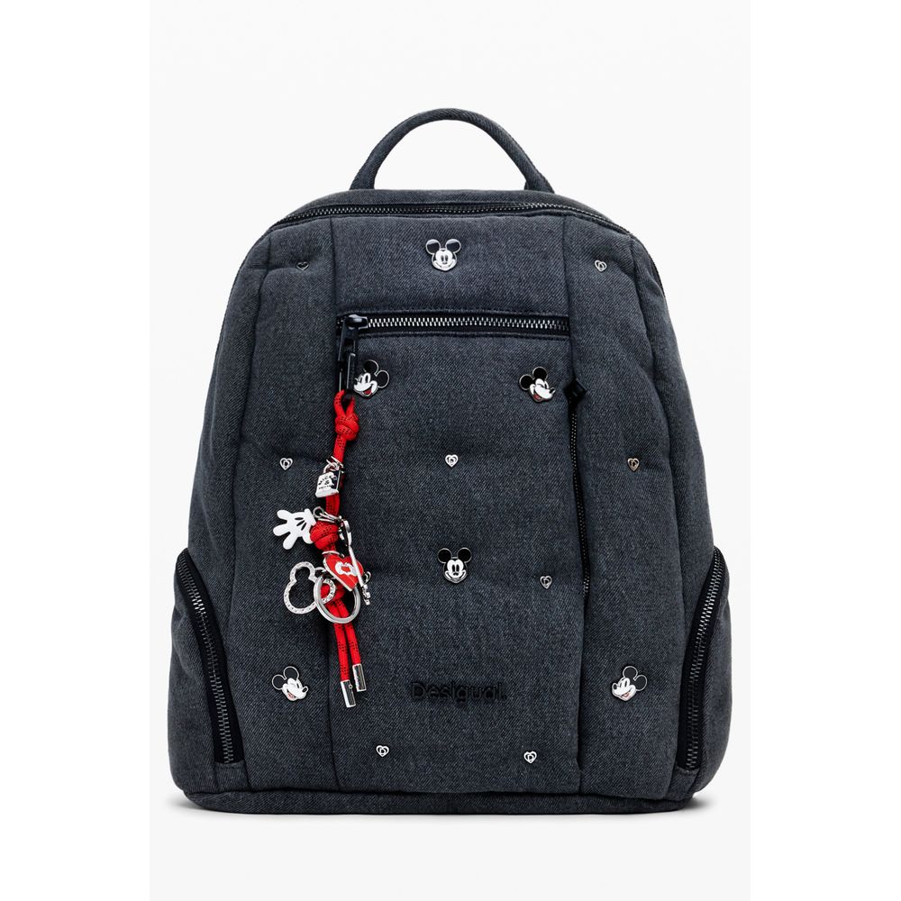 Gray Polyester Women Backpack Desigual