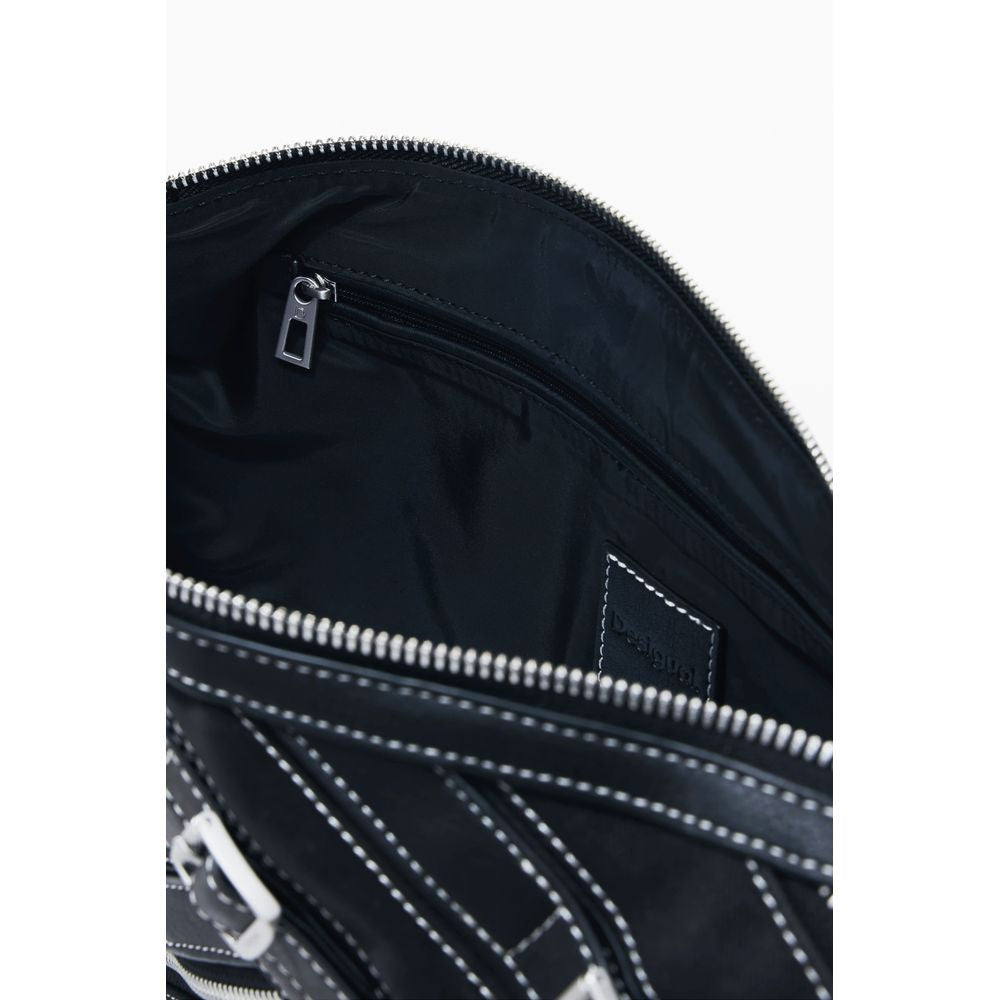 Black Polyethylene Women Handbag Desigual