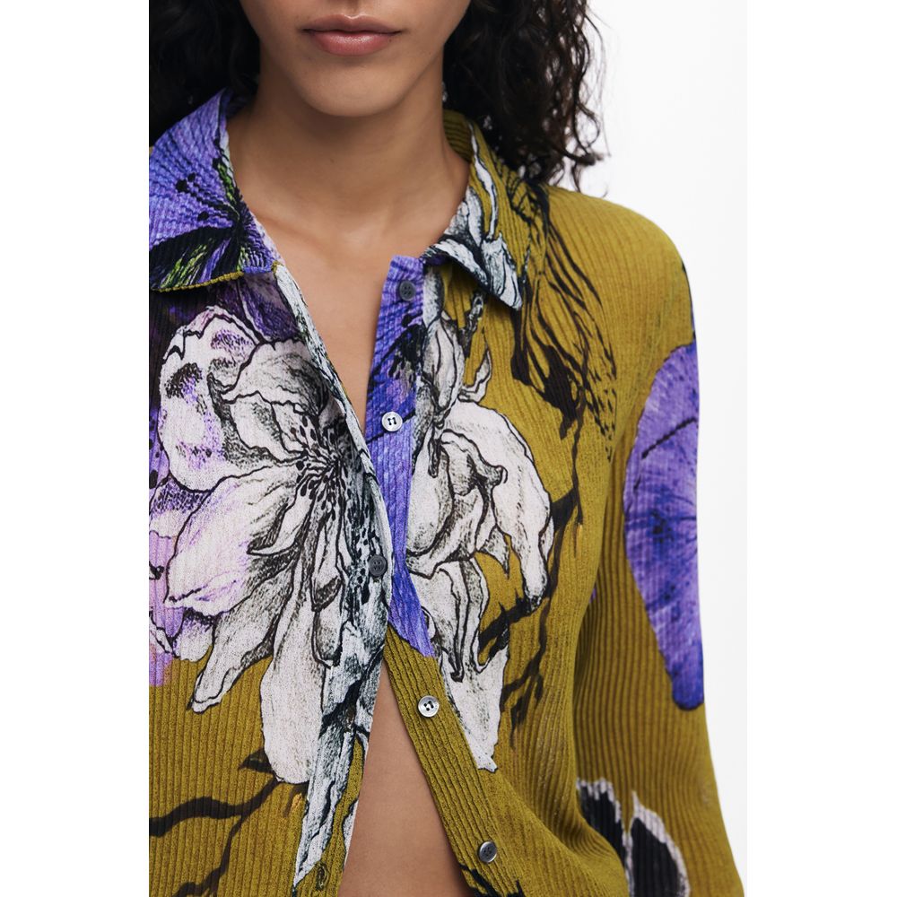 Green Polyester Women Shirt Desigual