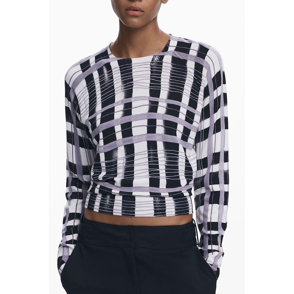 White Viscose Women Sweater Desigual