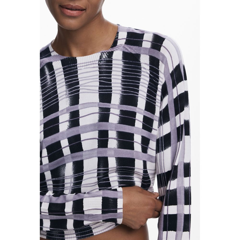 White Viscose Women Sweater Desigual