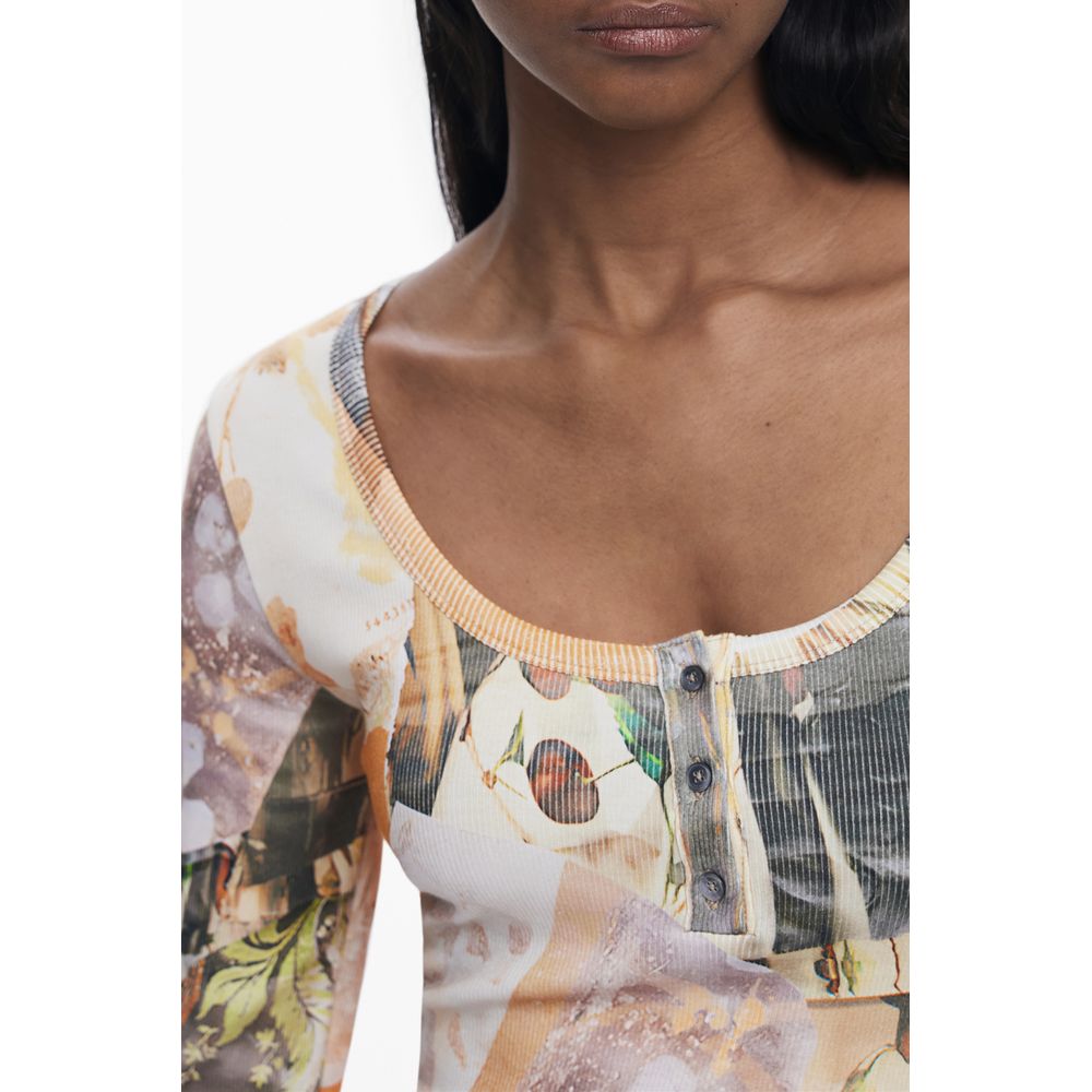 Beige Polyester Women Dress Desigual