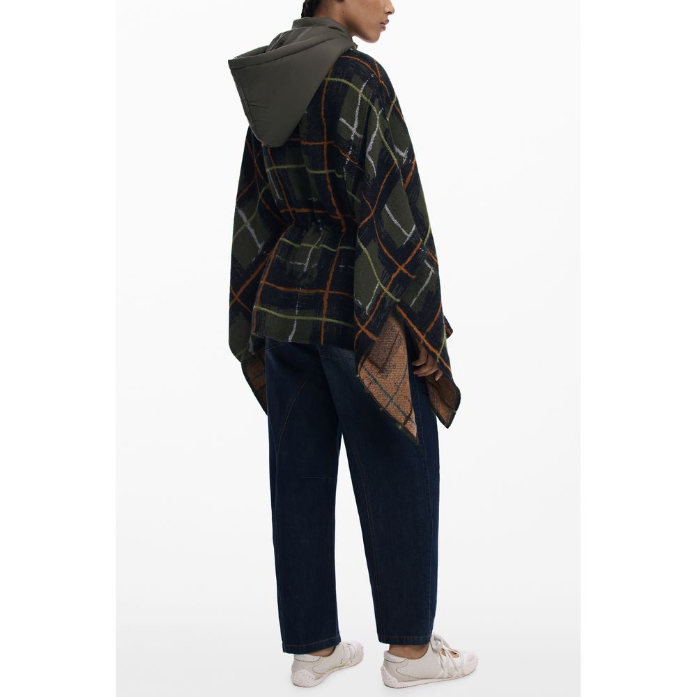 Green Polyester Women Poncho Desigual