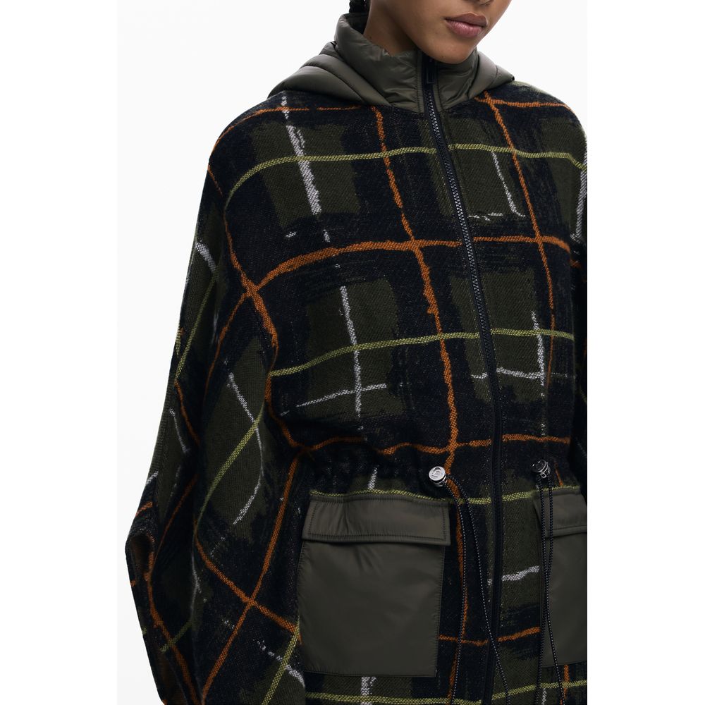 Green Polyester Women Poncho Desigual