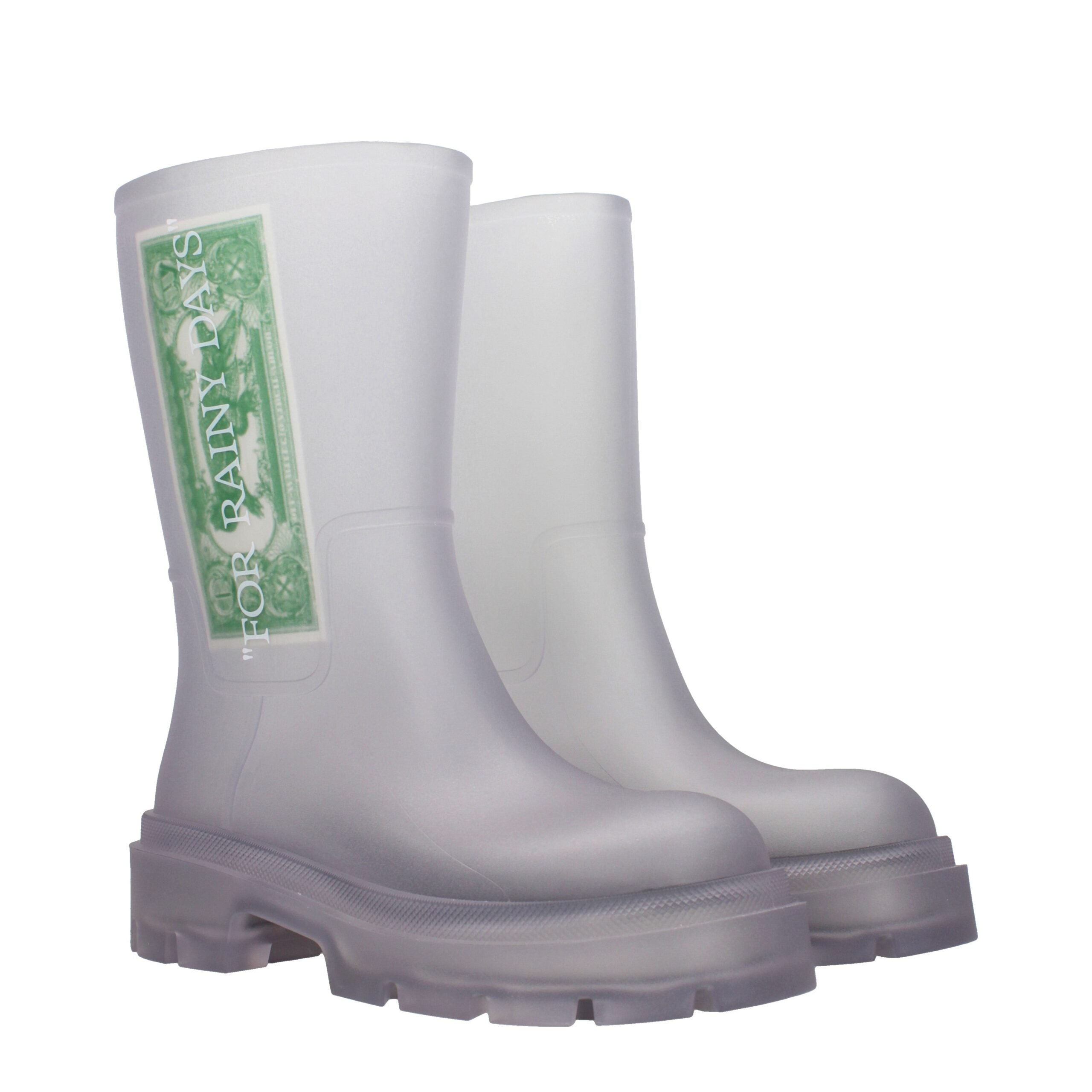 Transparent Pvc Ankle Boots Off-White
