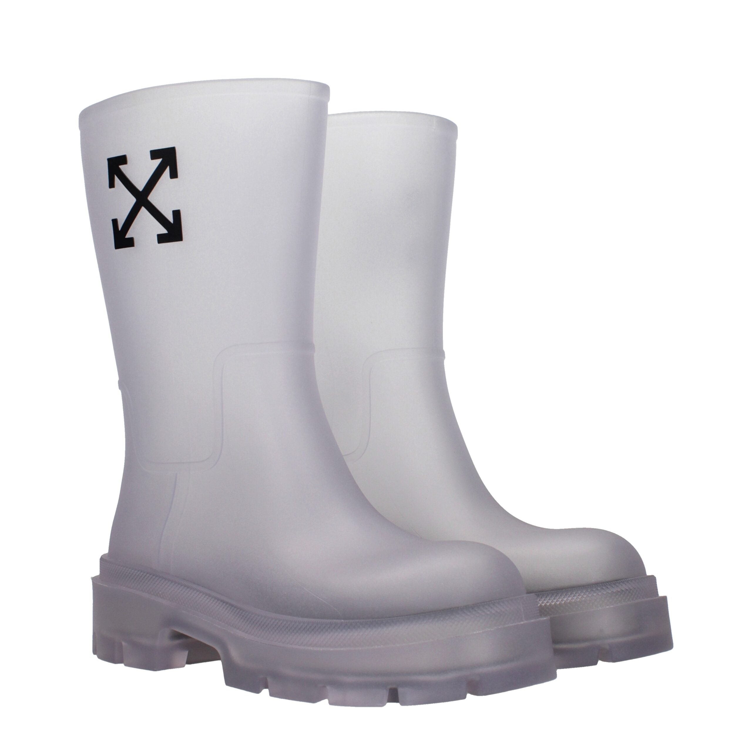 Transparent Pvc Ankle Boots Off-White