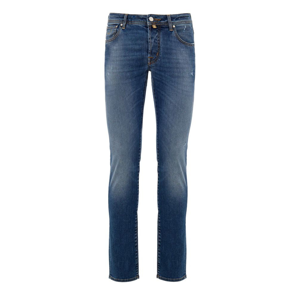 Blue Cotton Skinny Jean Jacob Cohen