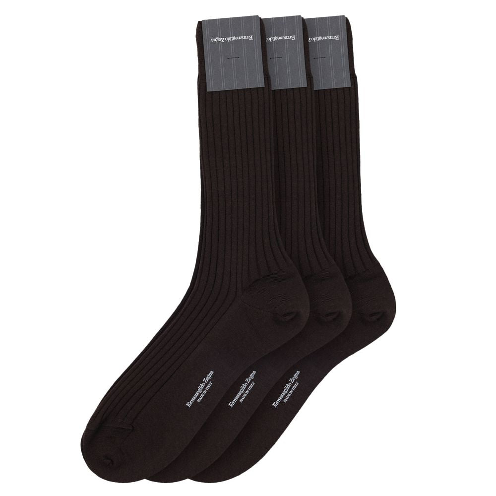 Brown Wool Sock ZEGNA