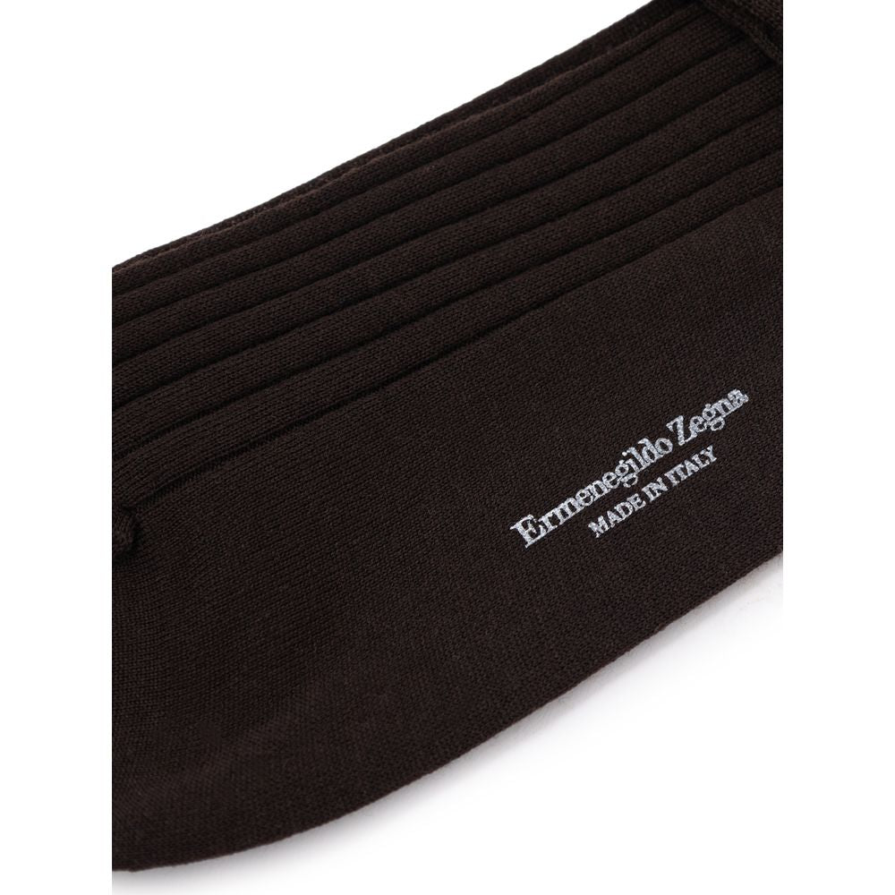 Brown Wool Sock ZEGNA