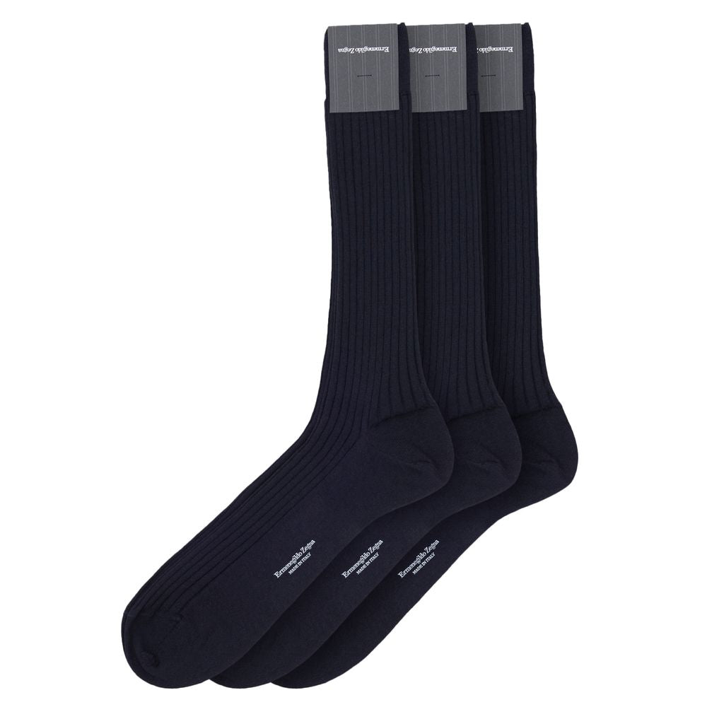 Navy Blue Wool Sock ZEGNA