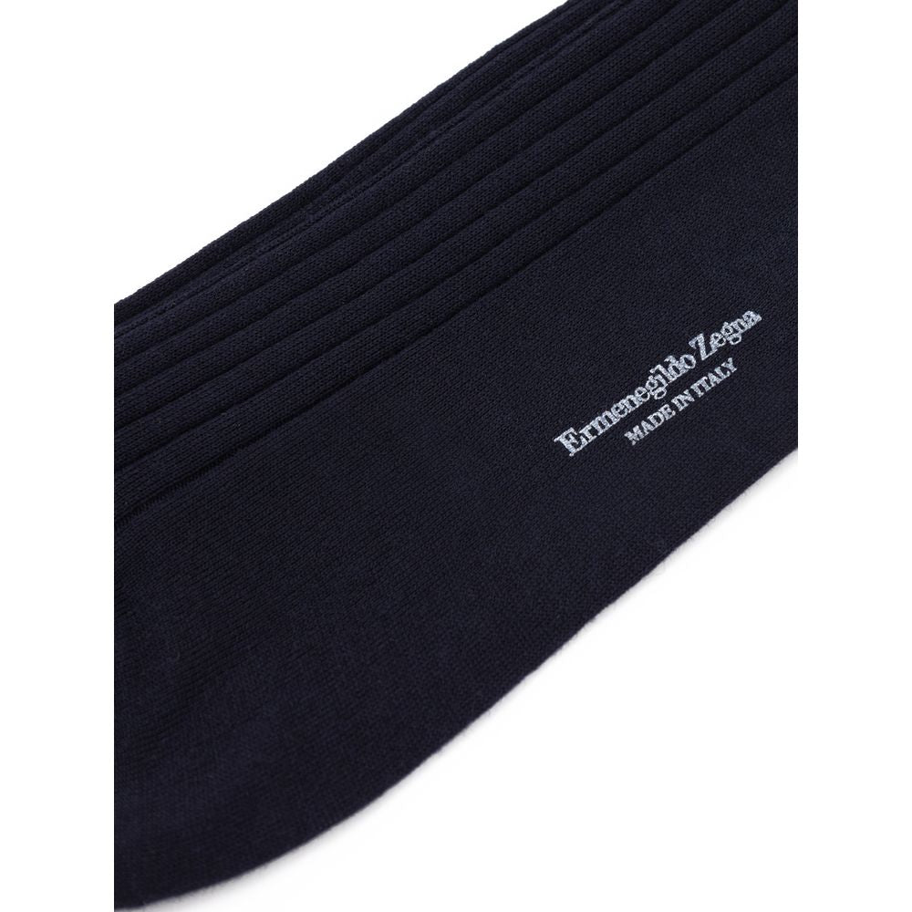 Navy Blue Wool Sock ZEGNA
