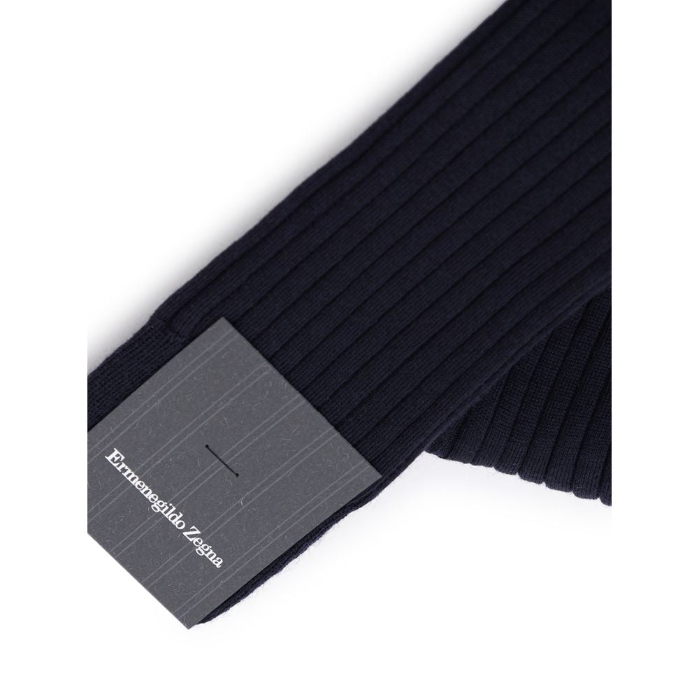 Navy Blue Wool Sock ZEGNA