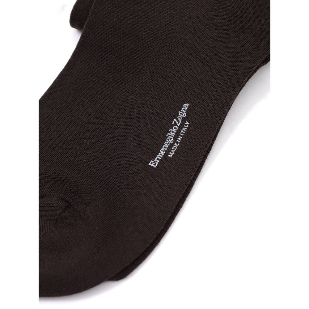 Brown Wool Sock ZEGNA