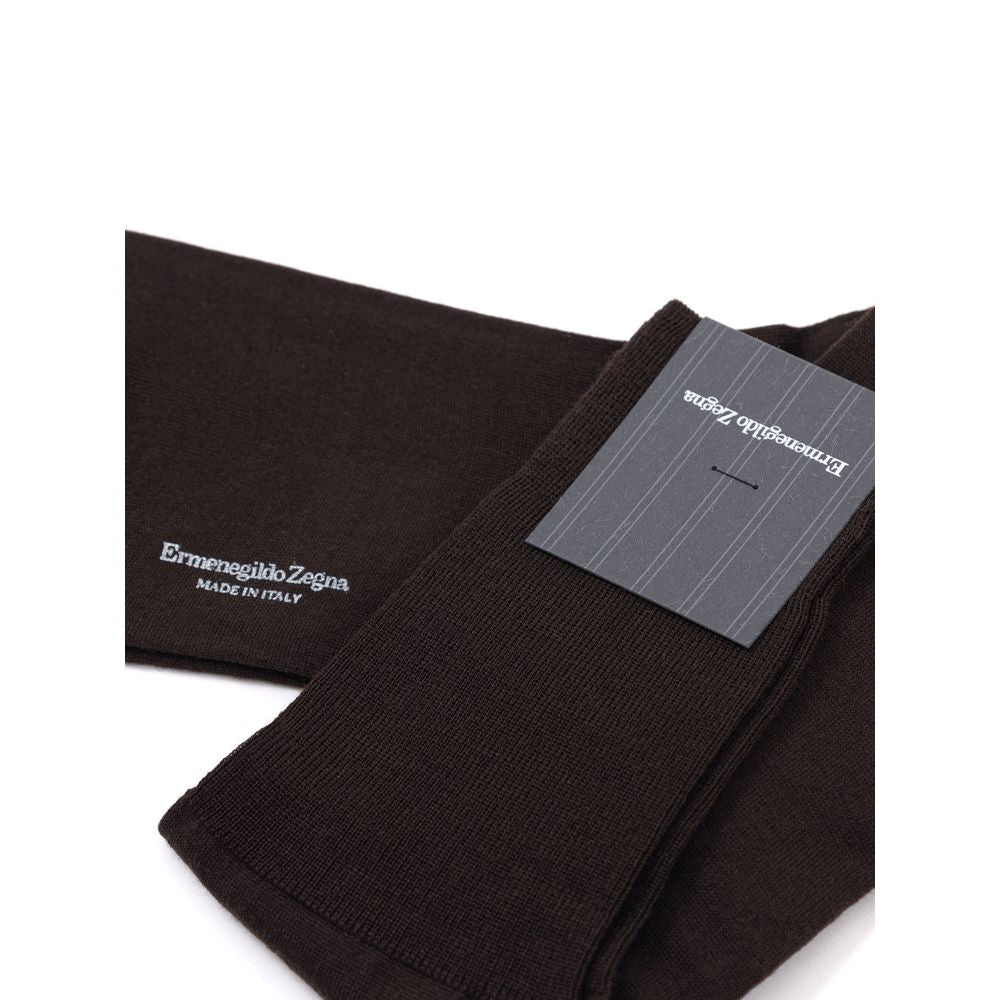 Brown Wool Sock ZEGNA