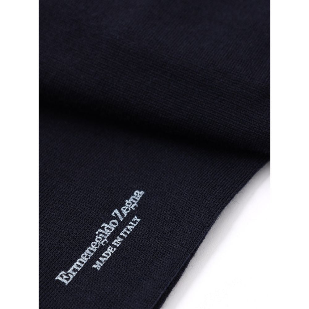 Navy Blue Wool Sock ZEGNA
