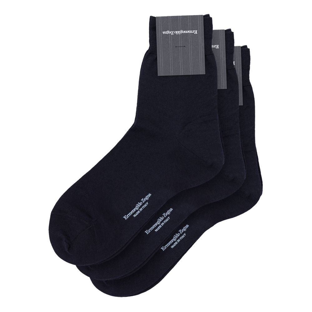 Navy Blue Wool Sock ZEGNA