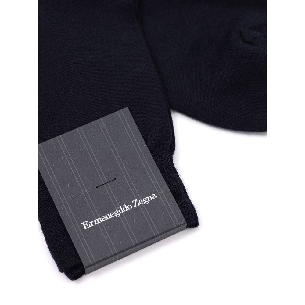 Navy Blue Wool Sock ZEGNA