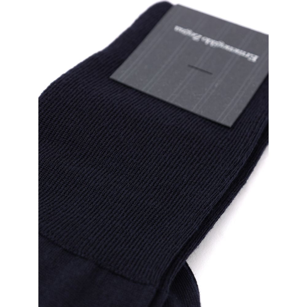 Navy Blue Wool Sock ZEGNA