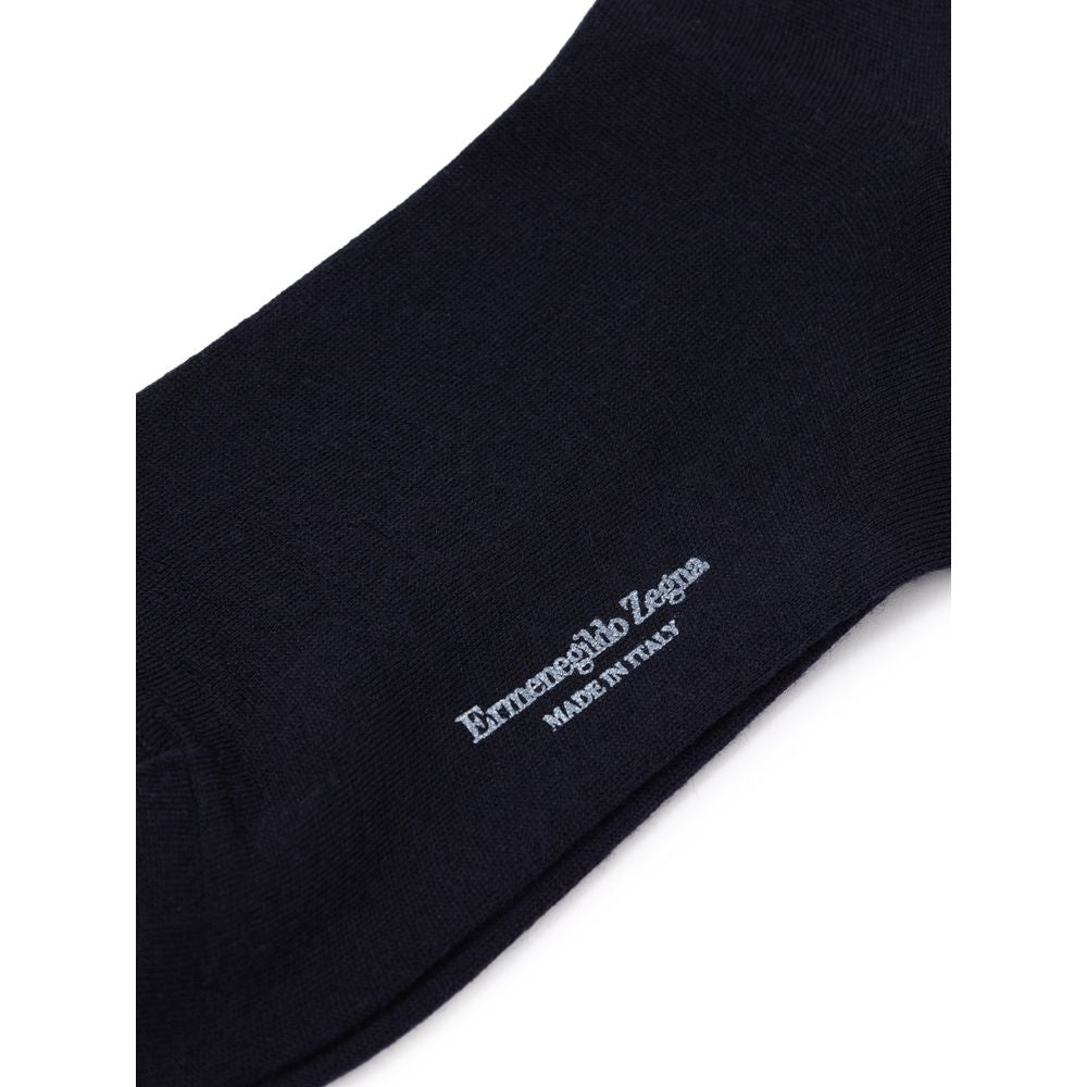 Navy Blue Wool Sock ZEGNA
