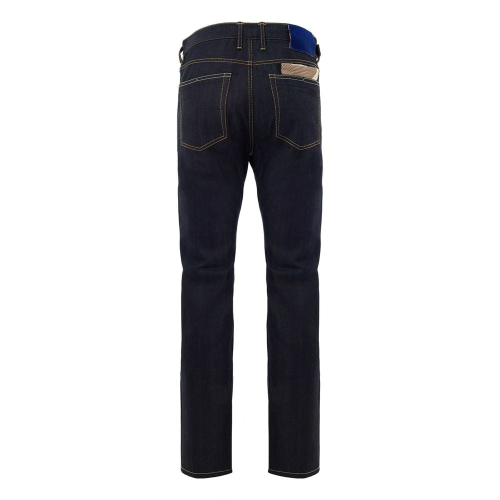 Blue Polyester Tapered Jean Jacob Cohen