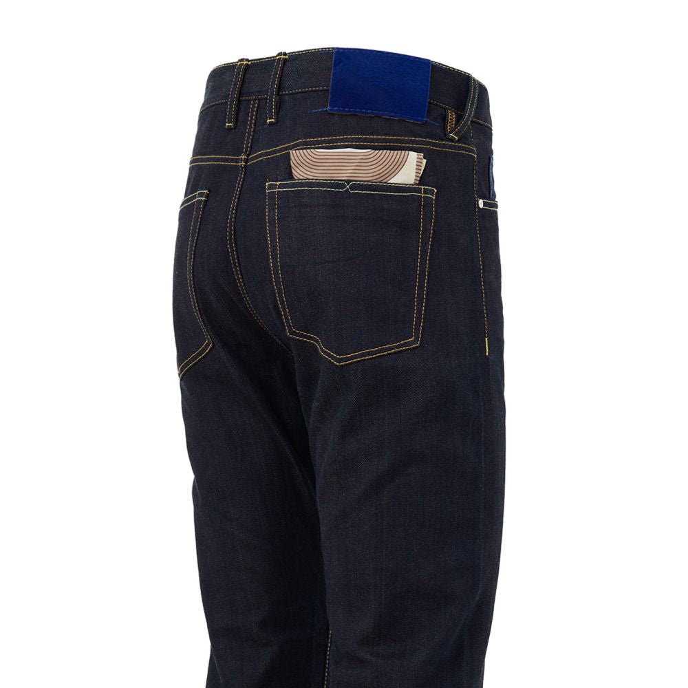 Blue Polyester Tapered Jean Jacob Cohen