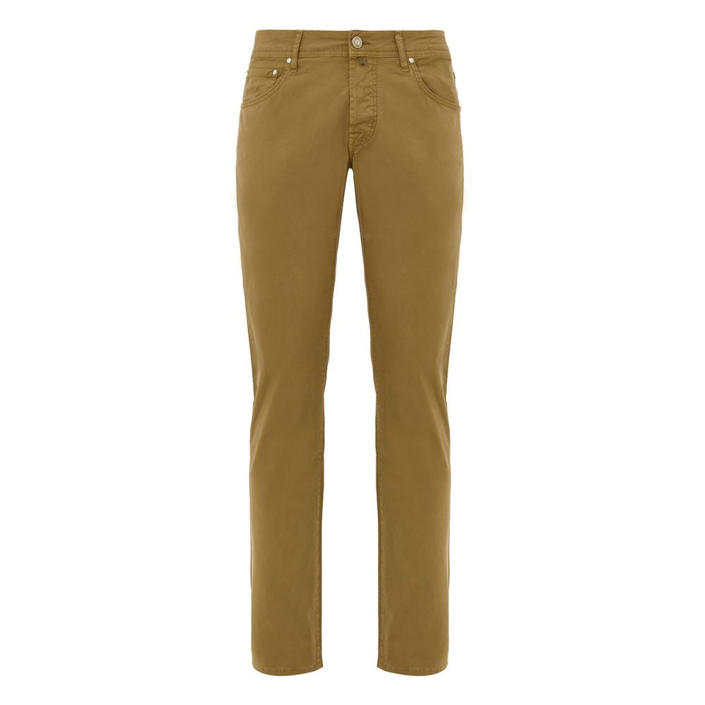 Yellow Cotton Skinny Pant Jacob Cohen