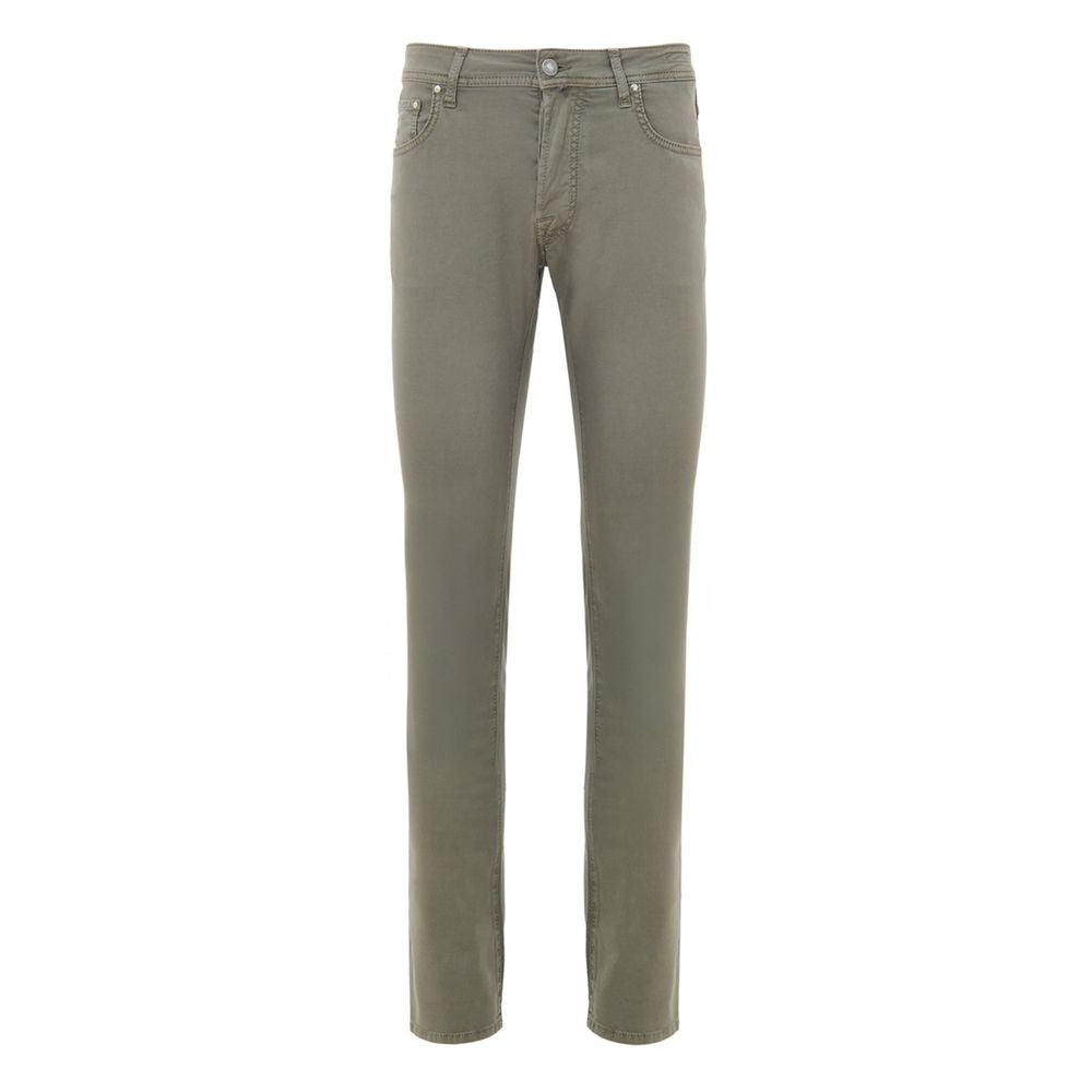 Gray Cotton Skinny Pant Jacob Cohen