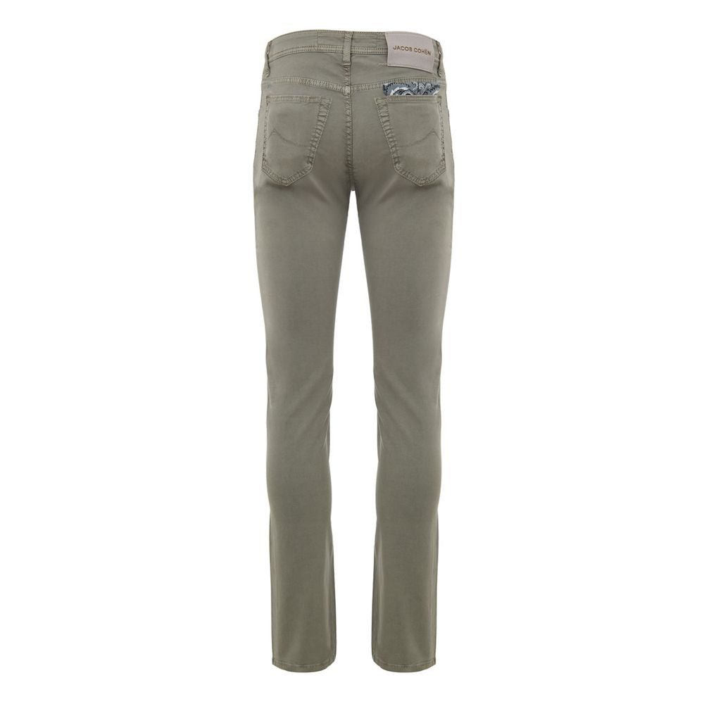 Gray Cotton Skinny Pant Jacob Cohen