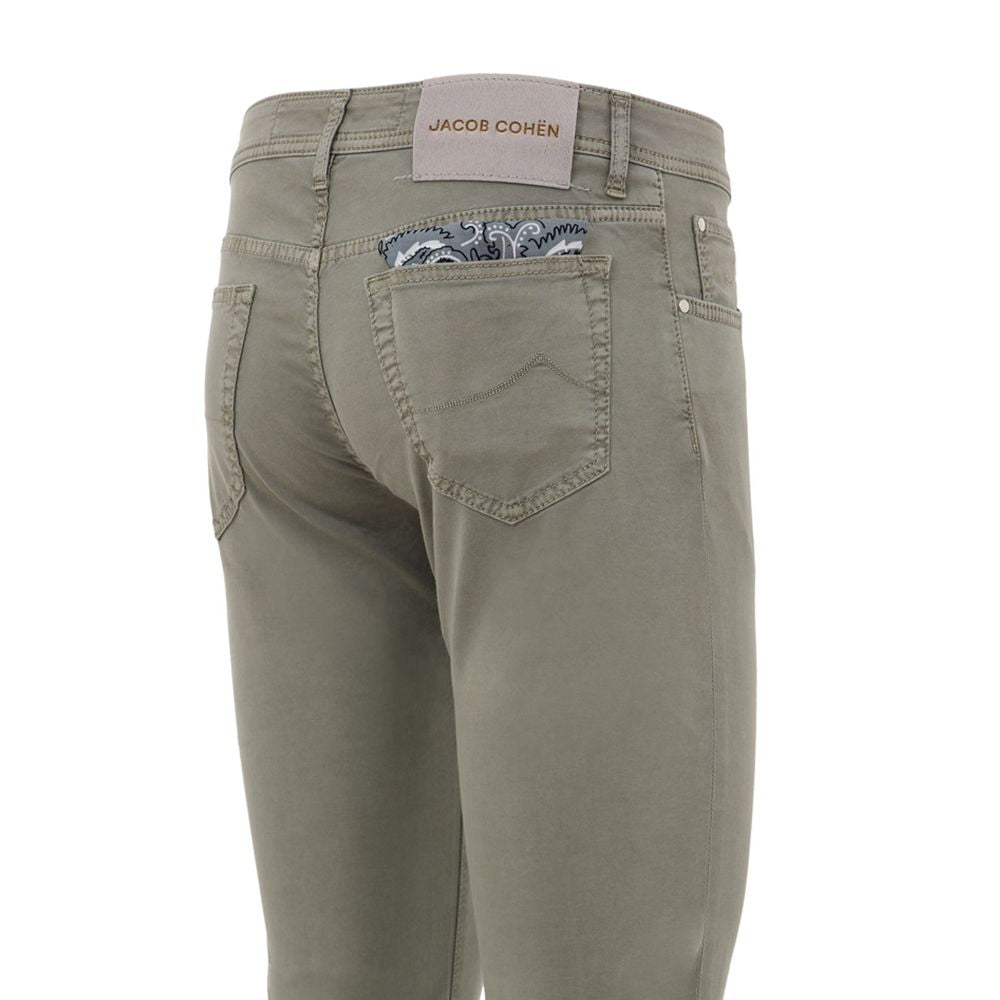 Gray Cotton Skinny Pant Jacob Cohen