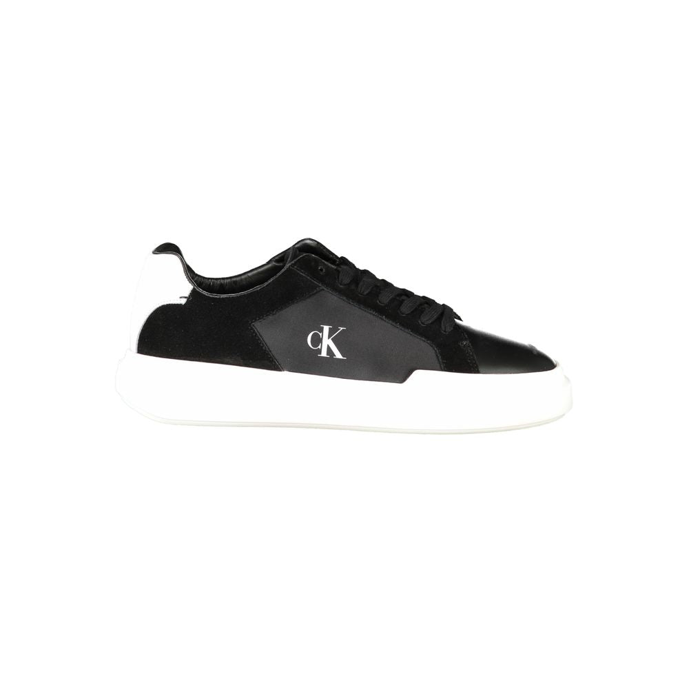 Black Leather Men Sneaker Calvin Klein