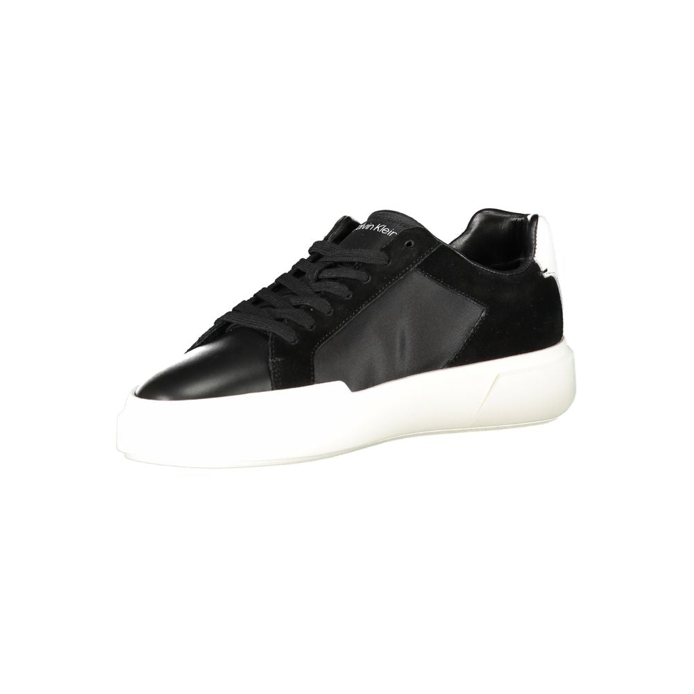 Black Leather Men Sneaker Calvin Klein