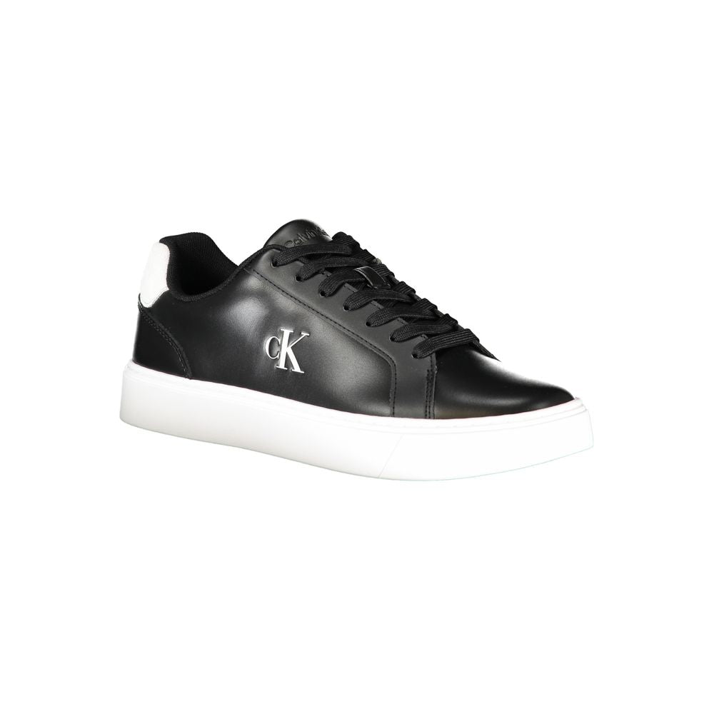 Black Leather Men Sneaker Calvin Klein