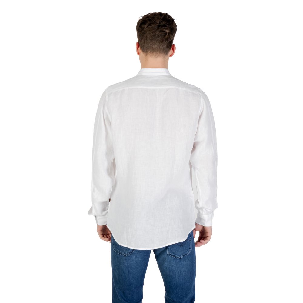White Linen Shirt Hugo Boss