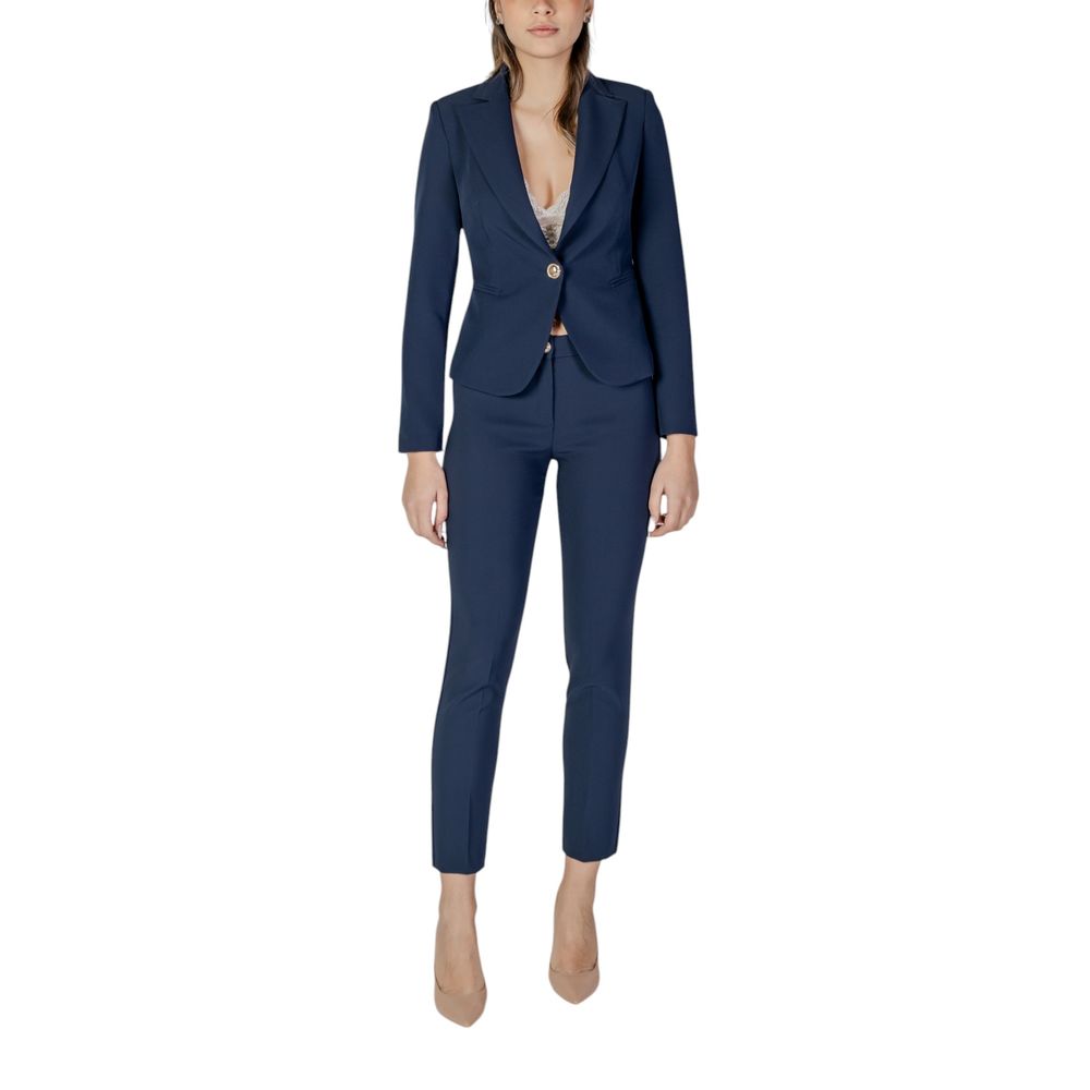 Blue Polyester Blazer Rinascimento