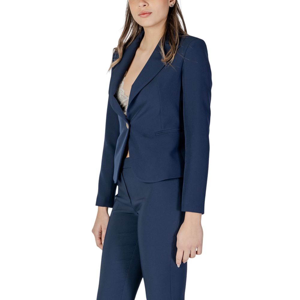 Blue Polyester Blazer Rinascimento