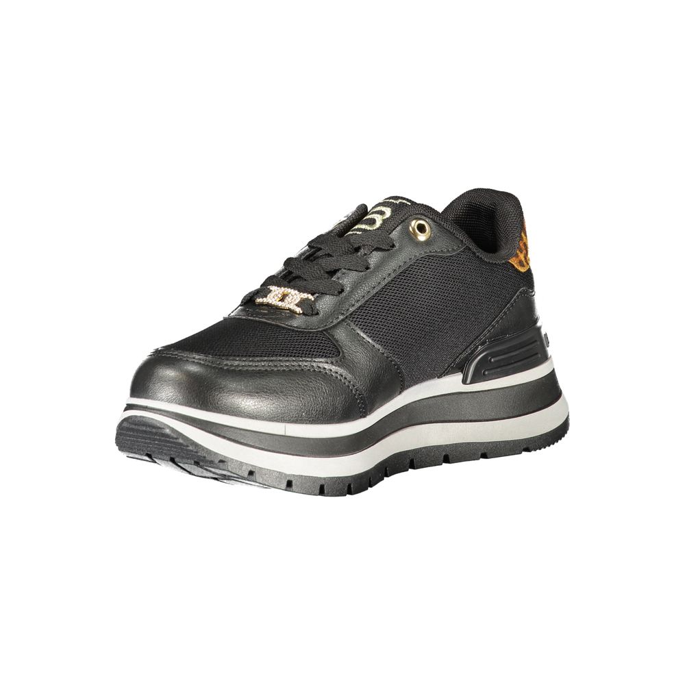 Black Polyester Women Sneaker Laura Biagiotti