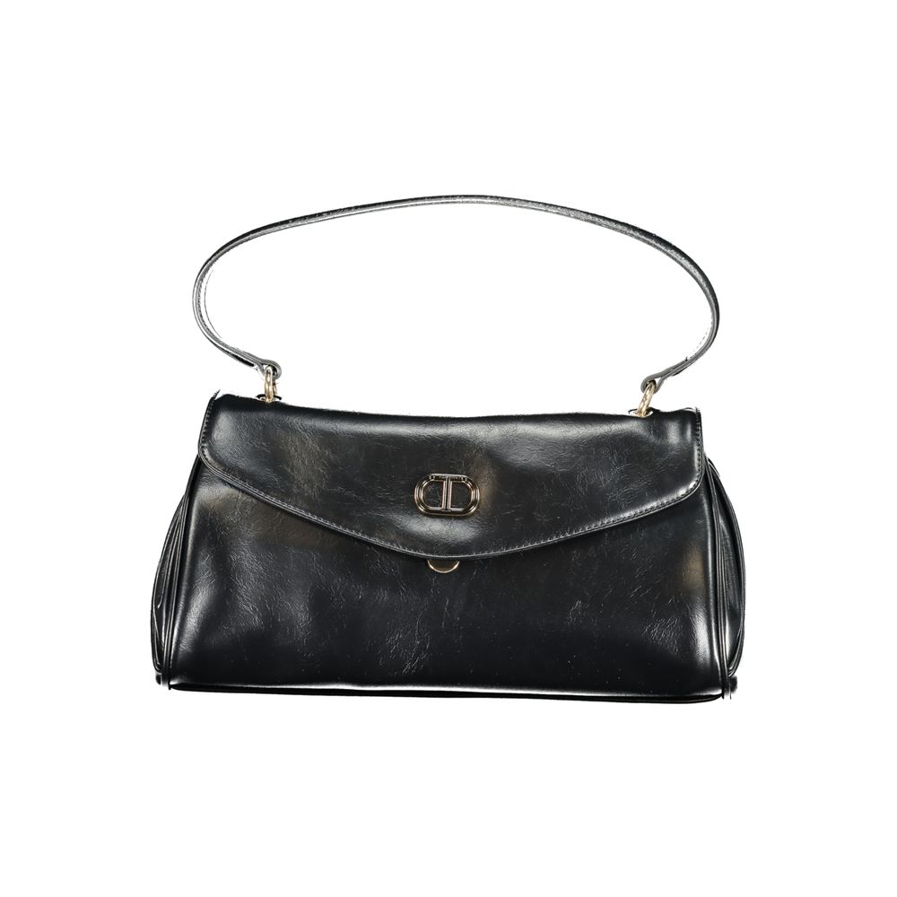 Black Polyethylene Women Handbag Twinset