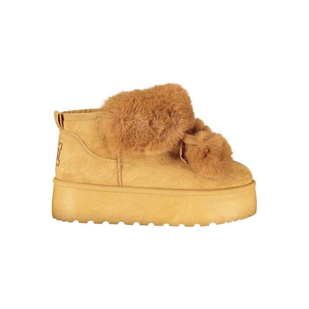Brown Polyester Women Boot Laura Biagiotti