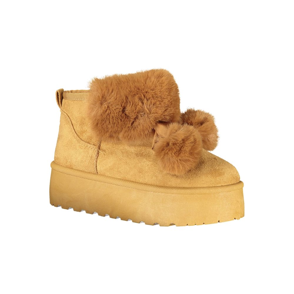 Brown Polyester Women Boot Laura Biagiotti