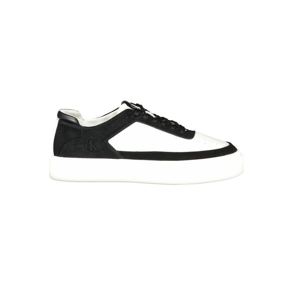 White Leather Men Sneaker Calvin Klein