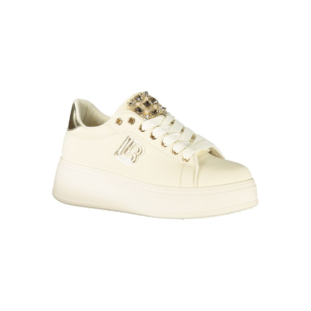 Beige Polyester Women Sneaker Laura Biagiotti