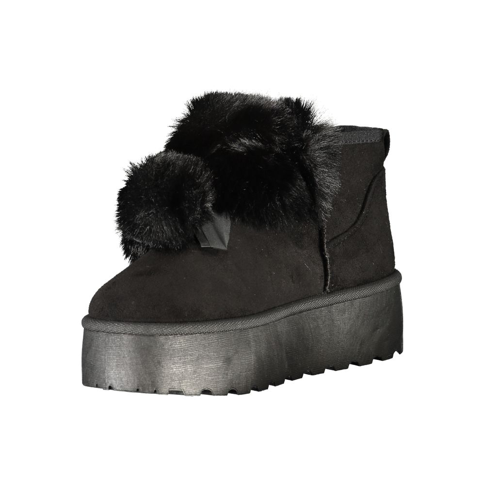 Black Polyester Women Boot Laura Biagiotti