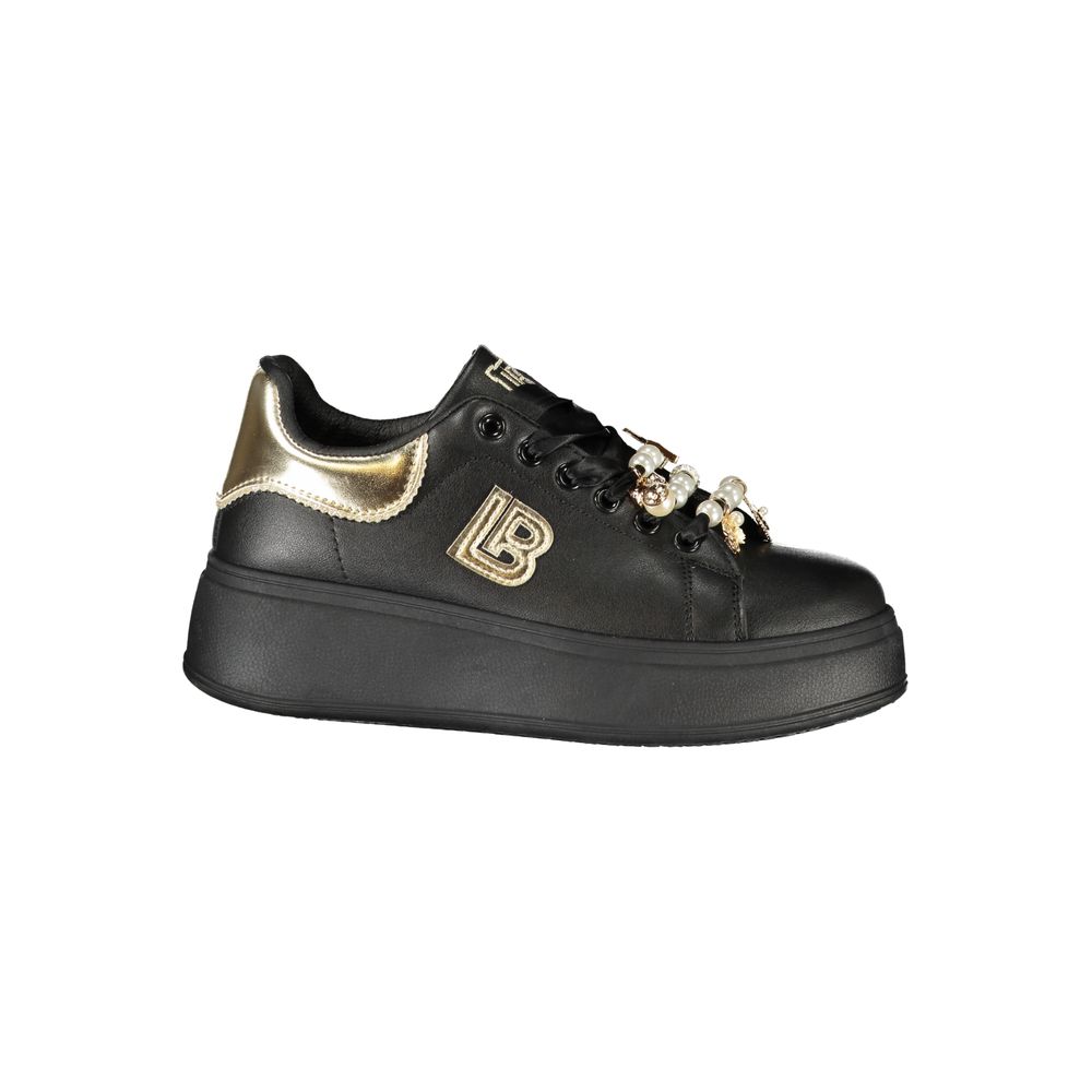 Black Polyester Sneaker Laura Biagiotti