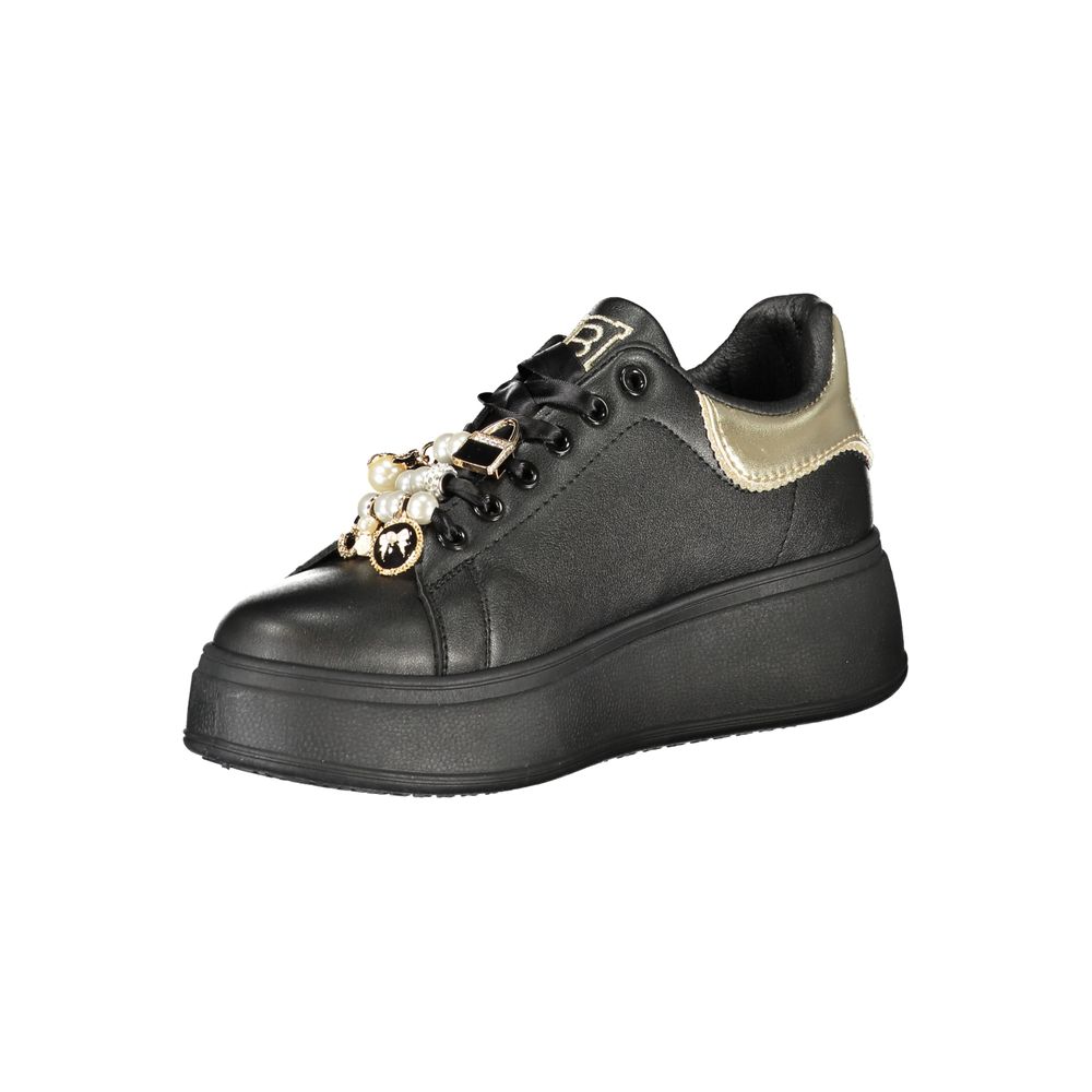 Black Polyester Sneaker Laura Biagiotti