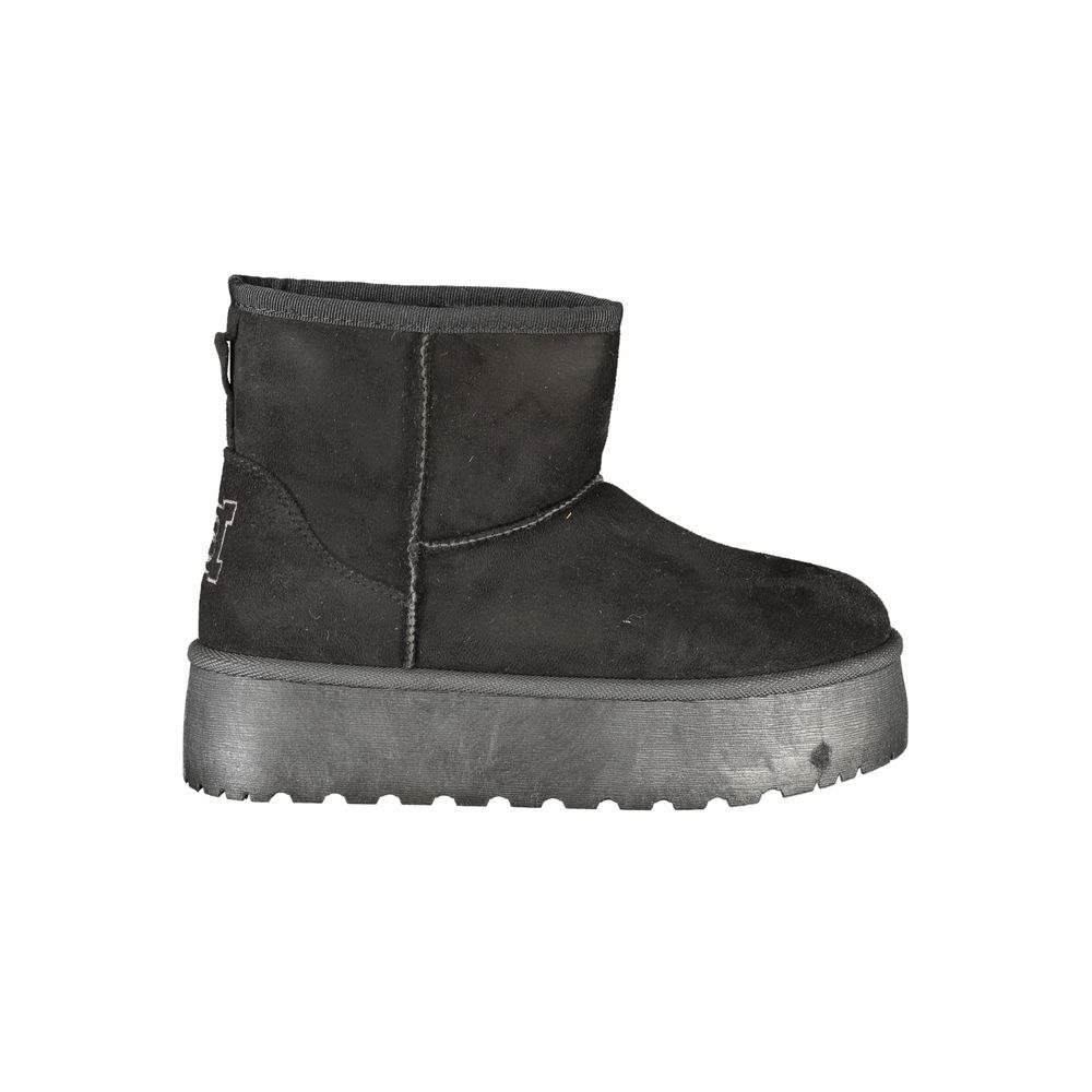 Black Polyester Women Boot Laura Biagiotti