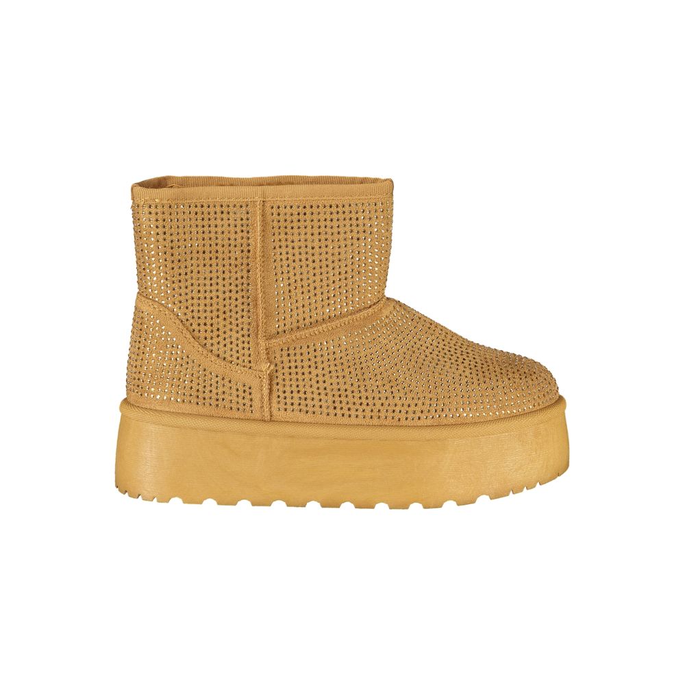 Brown Polyester Women Boot Laura Biagiotti