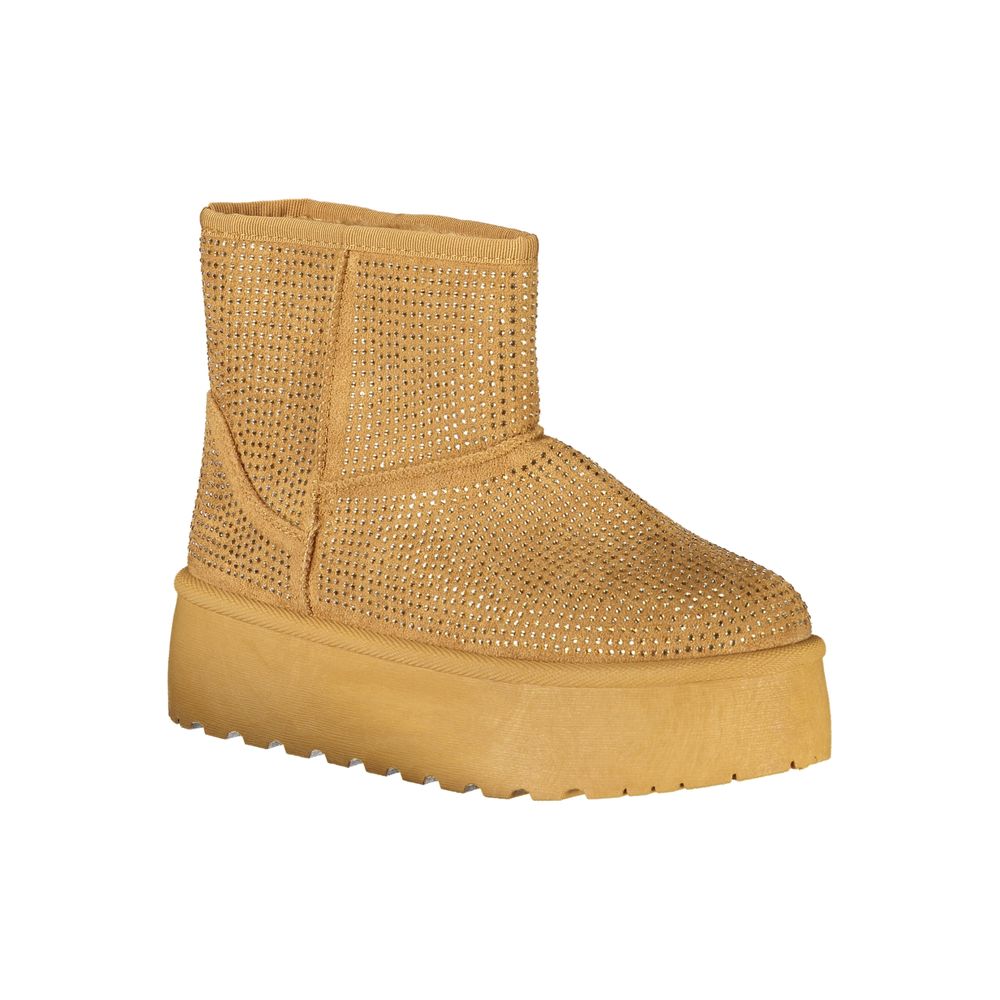 Brown Polyester Women Boot Laura Biagiotti